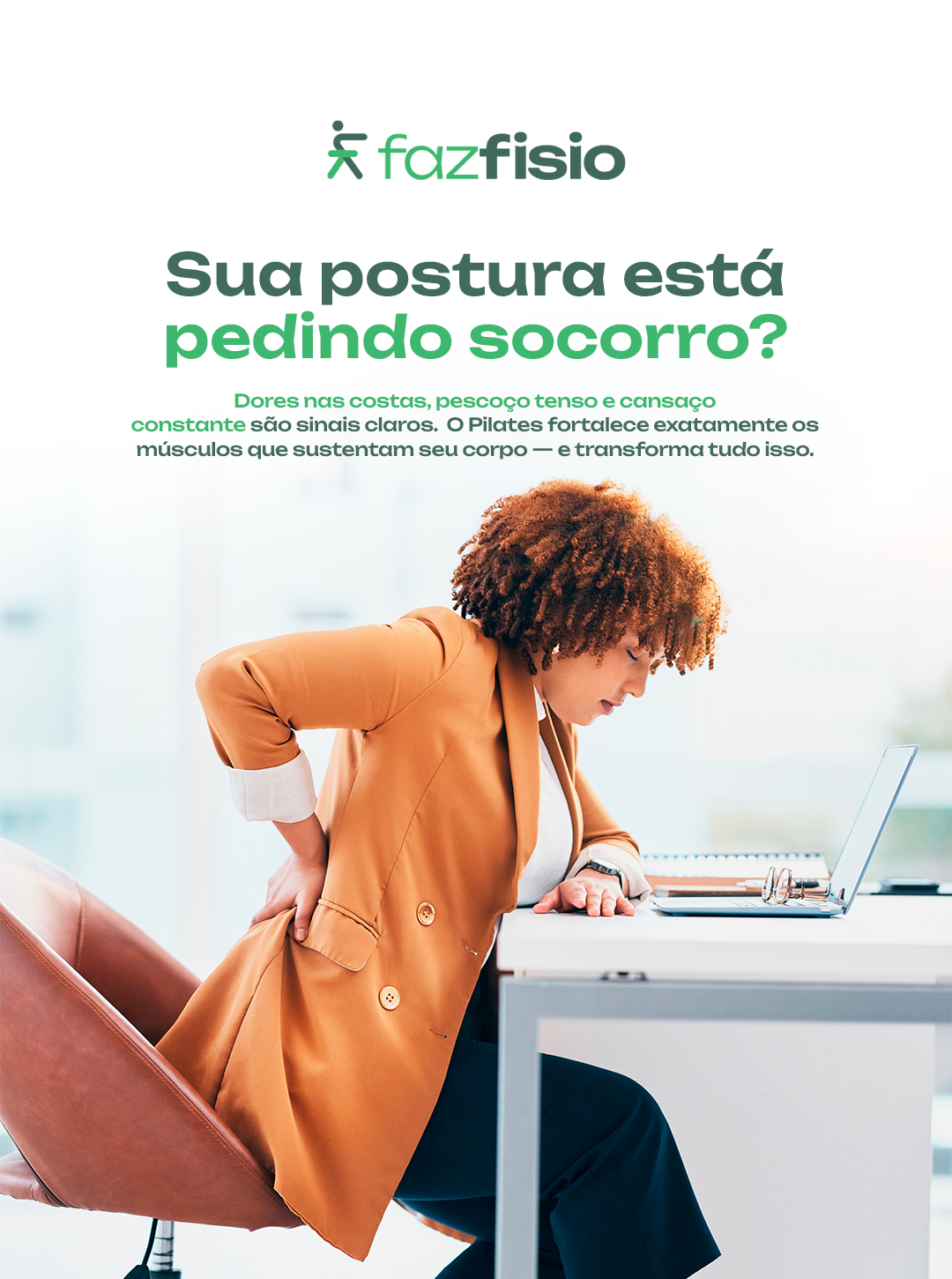 Sua postura está pedindo socorro? O Pilates fortalece os músculos que sustentam o seu corpo.